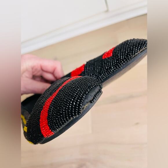 Vintage Women's Flats Size 6.5 80s era Colorblock Statement Fun Funky - Picture 6 of 8